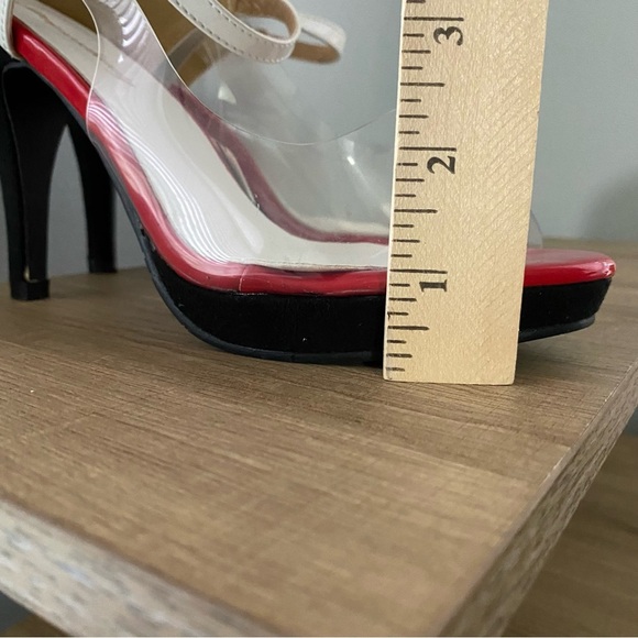 NEW Getmorebeauty Open Toe Clear Heels - Picture 4 of 11